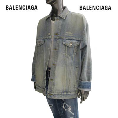 バレンシアガ BALENCIAGA メンズ アウター デニム ジャケット ロゴ BALENCIAGAロゴ・日本製デニムジャケット