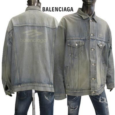 バレンシアガ　ジージャン　キラキラロゴ BALENCIAGA キャンペーンロゴデニムジャケット サイズ50