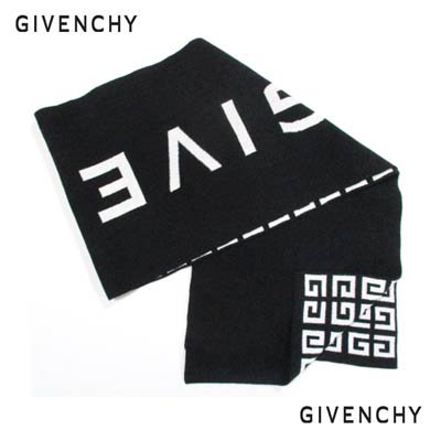 ジバンシー GIVENCHY メンズ 小物 マフラー ストール ロゴ ユニセックス可GIVENCHYロゴ 4Gロゴ ウール/カシミヤマフラー