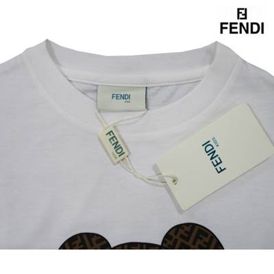 フェンディFENDIキッズ 子供服 トップス Tシャツ 半袖 ※大人(レディース)着用可 ロゴ FF柄バスケットベアープリントTシャツ