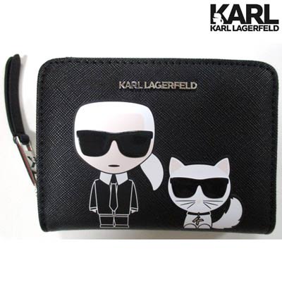 カールラガーフェルド KARL LAGERFELD レディース 財布 ウォレット ユニセックス可 ロゴ KARL LAGERFELD二つ折り