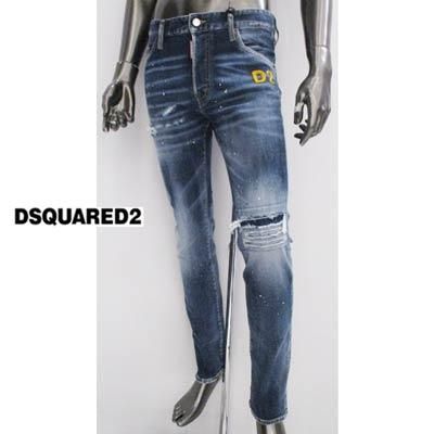 DSQUARED2 ディースクエアード ダメージペンキ加工デニムパンツ ジーンズ DSQUARED2 ディースクエアード S71LA0625 Kenny jeans ペンキ