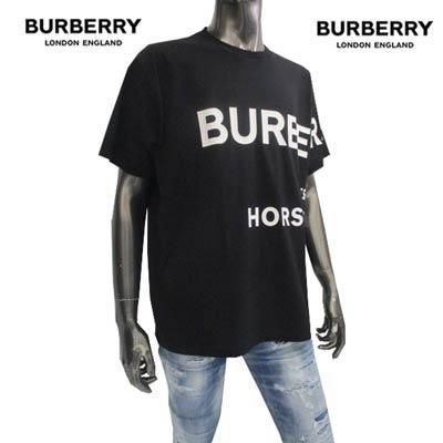 バーバリー 黒 半袖Tシャツ ロゴT 90
