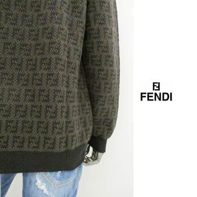 フェンディ FENDI メンズ トップス セーター ニット ロゴ 総柄FFズッカ