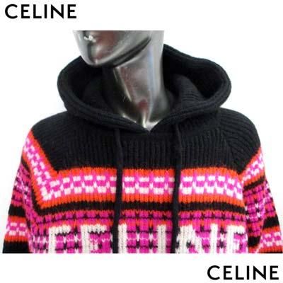 【美品☆最高級】セリーヌ ニットパーカー ブラック ロゴ ウール 23AW XS 美品☆最高級】セリーヌ ニットパーカー ブラック ロゴ ウール