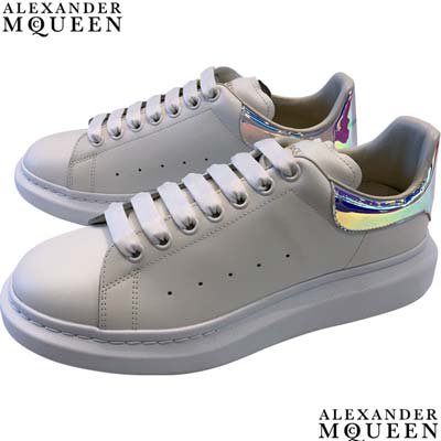 アレキサンダーマックイーン ALEXANDER McQUEEN メンズ スニーカー 靴 シューズ  タン/ソール部分ロゴ・かかと部分オーロラカラーデザインローカットスニーカー ホワイト