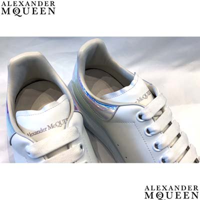 アレキサンダーマックイーン ALEXANDER McQUEEN メンズ スニーカー 靴 シューズ  タン/ソール部分ロゴ・かかと部分オーロラカラーデザインローカットスニーカー ホワイト