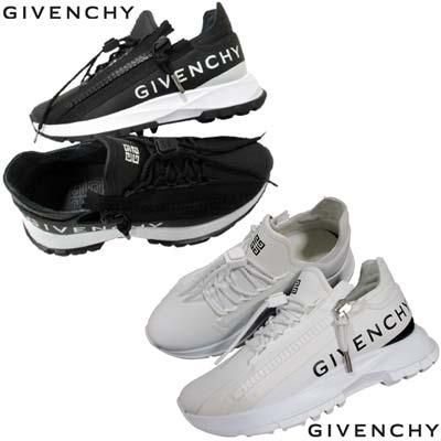 ジバンシー GIVENCHY レディース スニーカー 靴 2色展開 サイドロゴ・タン/ジップライン/シューレースストッパー/インソール部分4G ロゴ入りバイカラーデザインローカットスニーカー 白 黒