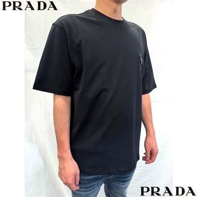 PRADAプラダ トライアングルロゴ ストレートフィット半袖Tシャツ Prada トライアングルロゴ Tシャツ | ブルー | FARFETCH JP
