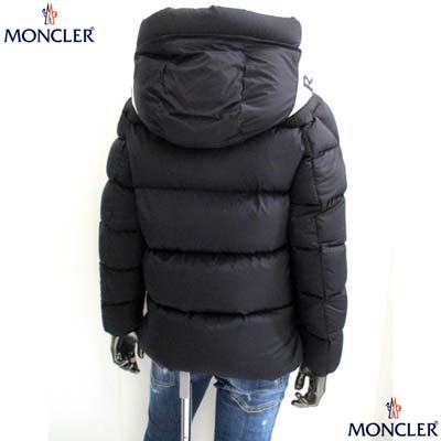 モンクレール MONCLER メンズ アウター ダウンジャケット ODART オダート  フード部分ロゴ/バイカラーデザイン・ジップ/金具部分ロゴ刻印付きショート丈ダウンジャケット ブラック