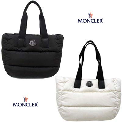 <img class='new_mark_img1' src='https://img.shop-pro.jp/img/new/icons1.gif' style='border:none;display:inline;margin:0px;padding:0px;width:auto;' />モンクレール MONCLER モンクレール 鞄 トートバッグ 2color フロントロゴ・内部ポケット付きダウントートバッグ ホワイト/ブラック 5D00006 M2170 04A/999