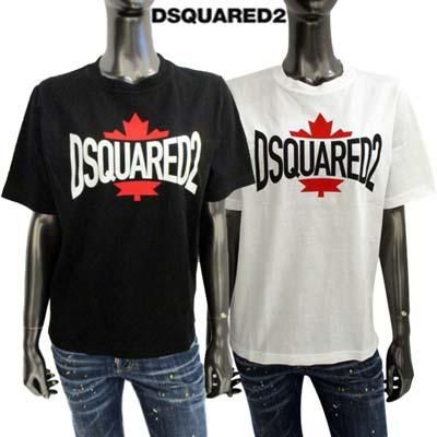 大胆背中スリット★【DSQUARED2 】ショート丈 Tシャツ 大特価】ブラック フロントロゴ DKZ ショート丈 Tシャツ 半袖