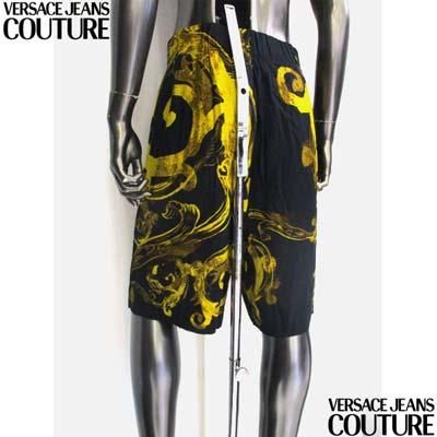 ヴェルサーチ　シルクショートパンツブラックラベル バロッコシルク ショートパンツ ブラック,プリント | VERSACE JP