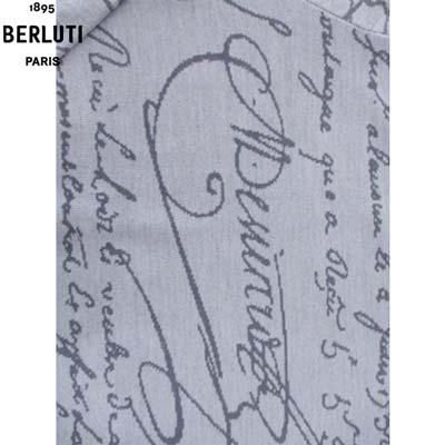 BERLUTI 手書き風文字 グレー セーター XL BERLUTI 手書き風文字 グレー セーター XL