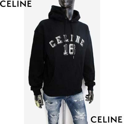 セリーヌパーカー 国内即日発送】CELINE カレッジ フード付き セーター (CELINE