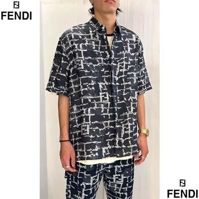 フェンディ FENDI カジュアルシャツ メンズ 半袖 トップス 全体
