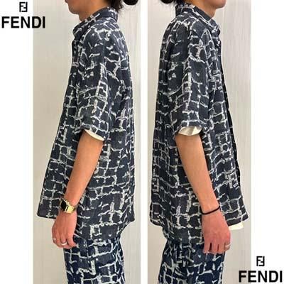 FENDI 麻リネン長袖シャツパンツ2点セット リネン L FENDI(フェンディ) シャツ(メンズ) - 海外通販のBUYMA