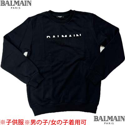 Хޥ BALMAIN ȥ졼ʡ å Ҷ å ˥å եȥХ顼ǥȥ졼ʡ ֥å BV4Q00 Z1753 930 4A/6A/8A/10A<img class='new_mark_img2' src='https://img.shop-pro.jp/img/new/icons2.gif' style='border:none;display:inline;margin:0px;padding:0px;width:auto;' />