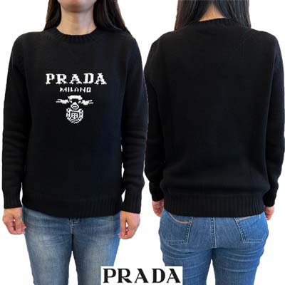 ץ PRADA  ˥å ǥ ȥåץ եȥ֥ɥꥫߥ亮С󥦡륻 롼ͥå  ֥å P24G1V 1YMW F0002<img class='new_mark_img2' src='https://img.shop-pro.jp/img/new/icons2.gif' style='border:none;display:inline;margin:0px;padding:0px;width:auto;' />