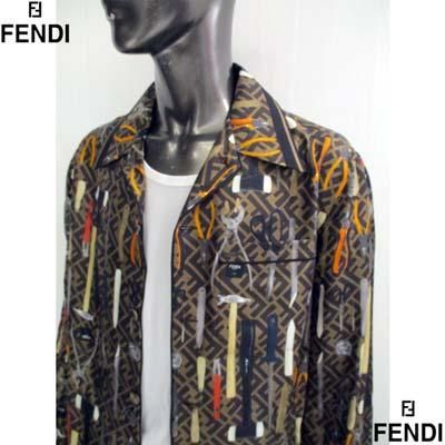 フェンディ FENDI シャツ 長袖 メンズ カジュアル トップス 全体