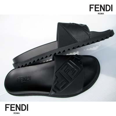 良品◎FENDI ズッカ柄 サンダル ウェッジソール 靴 黒 箱付き 23cm 良品◎FENDI ズッカ柄 サンダル ウェッジソール 靴 黒 箱付き