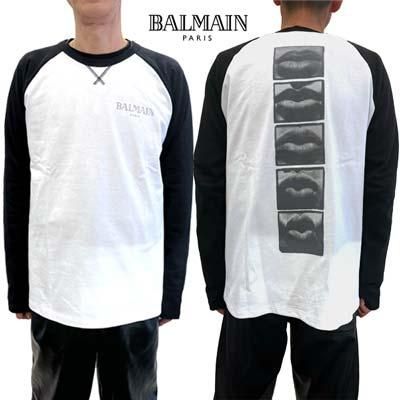 バルマン　BALMAIN　メンズ　ロンT　ホワイト　白　M～Lサイズ　長袖シャツ 楽天市場】バルマン BALMAIN メンズ トップス ロンT 長袖 ロゴ