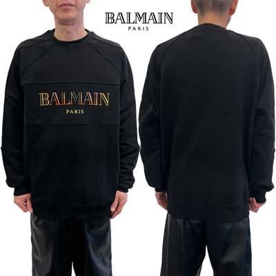 BALMAIN 裏地ロゴ 羊革 ステッチ バイカラー フーデッドコート BALMAIN 裏地ロゴ 羊革 ステッチ バイカラー フーデッドコート