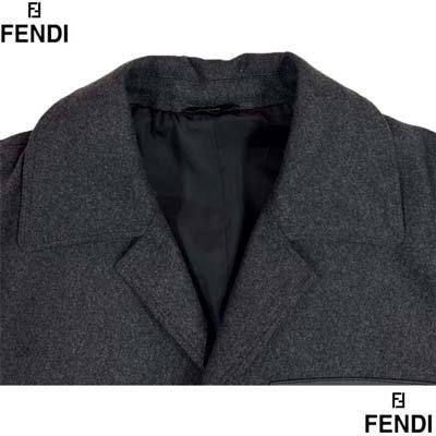 フェンディ FENDI メンズ コート ロングジャケット カシミヤ シングル