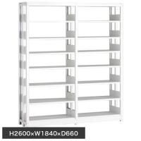 ホワイトラック スチール書架 KCJA 複式(両面収納)タイプ 連増(2連結棚