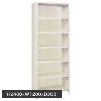 スチール棚 軽量パネル棚 H2400×W1200×D300(mm) 棚板7枚の商品画像