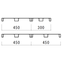 中量スチール棚の奥行750mm及び900mmの棚板は2枚で1セットの画像