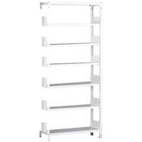 【美品】書棚　ホワイト　収納、本棚 ホワイトラック 軽量書棚(本棚) KU 単式 H2600×W1535×D340(mm