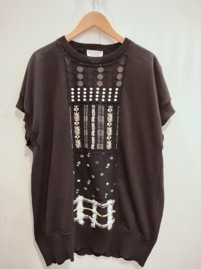 <img class='new_mark_img1' src='https://img.shop-pro.jp/img/new/icons6.gif' style='border:none;display:inline;margin:0px;padding:0px;width:auto;' /> ANTIPAST   ニットパッチワークプルオーバー ブラック