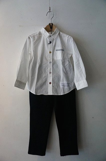 ARCH&LINE 白シャツ (柄ボタン) *20%off*　(150cmのみ) ku21 - ルタンデスリーズ / BONTON　album di  famiglia　SOFIE D'HOORE　輸入子供服やインポート雑貨・レディースの通販 le Temps des Cerises