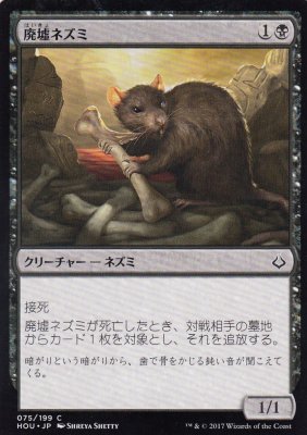 MTG-HOU-075 廃墟ネズミ/Ruin Rat【日本語版】 - 【カードショップ