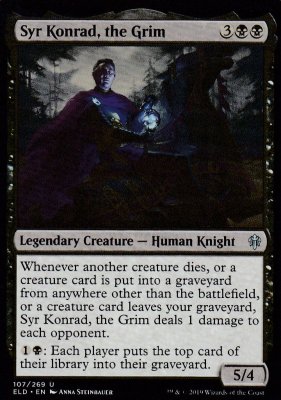 MTG-ELD-107 厳格な者、コンラッド卿/Syr Konrad, the Grim【英語