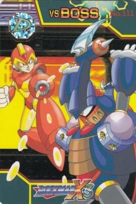 ロックマンX3【111 グラビティ・ビートブード】カードダス（傷み