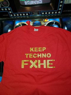FXHE Keep Techno Tshirt -RED L size-
