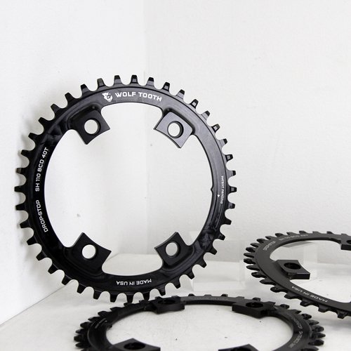 Wolf Tooth Components / Drop-Stop Chainring / 110 BCD Asymmetric 4-Bolt for  Shimano Cranks / ウルフトゥース - Above Bike Store