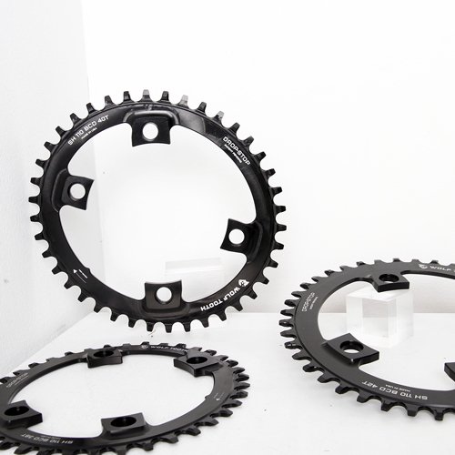 Wolf Tooth Components / Drop-Stop Chainring ʱ߷ 110 BCD Asymmetric 4-Bolt for Shimano / եȥ