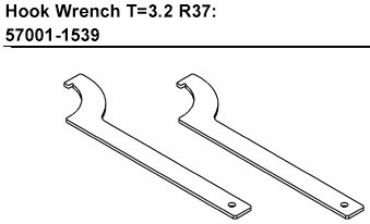 2011～2015 Ninja ZX-10R/Ninja ZX-10R ABS Kawasaki Special Tools Hook Wrench  T=3.2 R37: - MURASHIMA OnLineShop