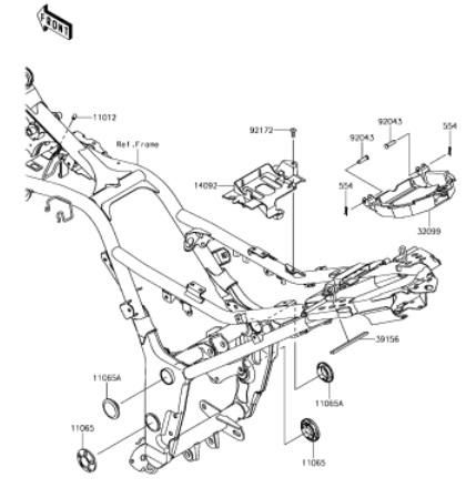 2017 EX250 LHF(NINJA 250)[27] フレームフィッティング 部品図