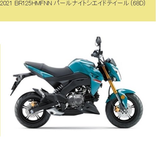 2021 取り扱い説明書 Z125 PRO BR125 HMFNN