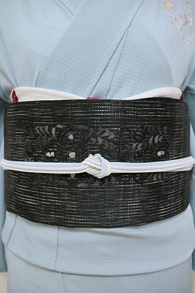 S-216】京都 衿秀 夏 帯締め 畝打組 白縹色×白色 - 銀座きもの