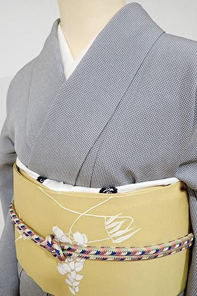 銀座【C-1280】繍一ッ紋 江戸小紋 錫色 角通し（高島屋扱い