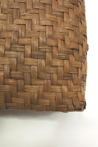 G-1164】山葡萄籠バッグ 網代編み 丸 中 巾着付き - 銀座きもの