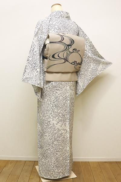 WEB限定【D-2172】（S・細め）きもの英製 単衣 小紋 秋草文