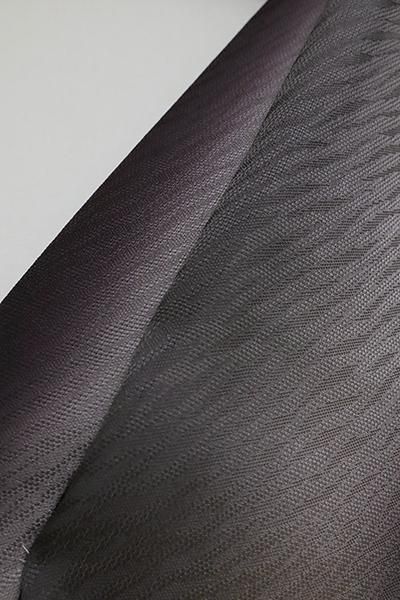 銀座【E-1029】紋紗 羽織 似せ紫色×紫鼠色 竪暈かし（しつけ付