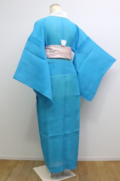 麻長襦袢〜19 銀座【F-384】絽麻 長襦袢 青褐色 無地 - 銀座きもの青木｜長く