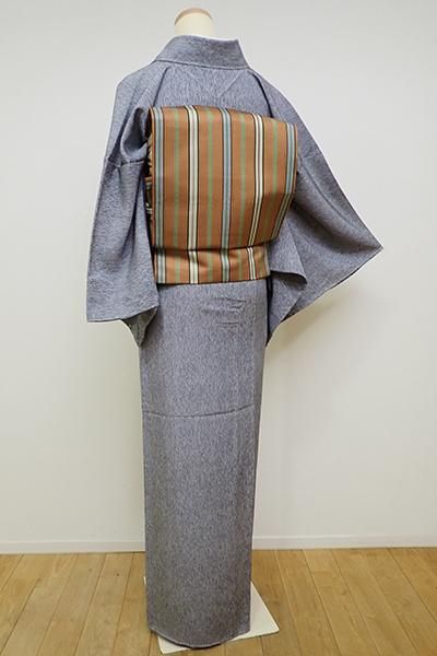 銀座【D-2347】小紋 墨色 変わり竹縞 - 銀座きもの青木｜長く大切に着